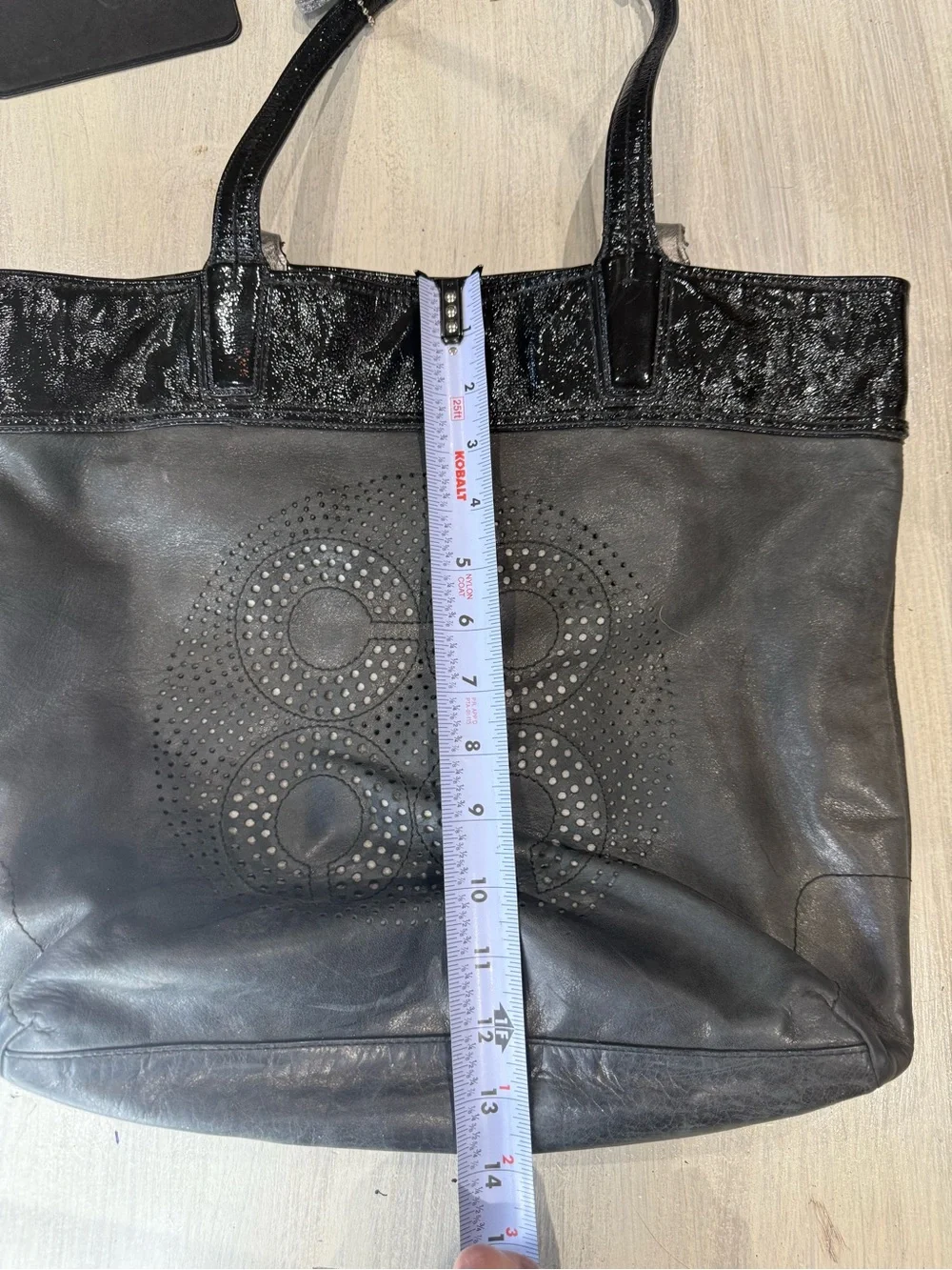 Coach Perforated Audrey Tote with Glitter Charm